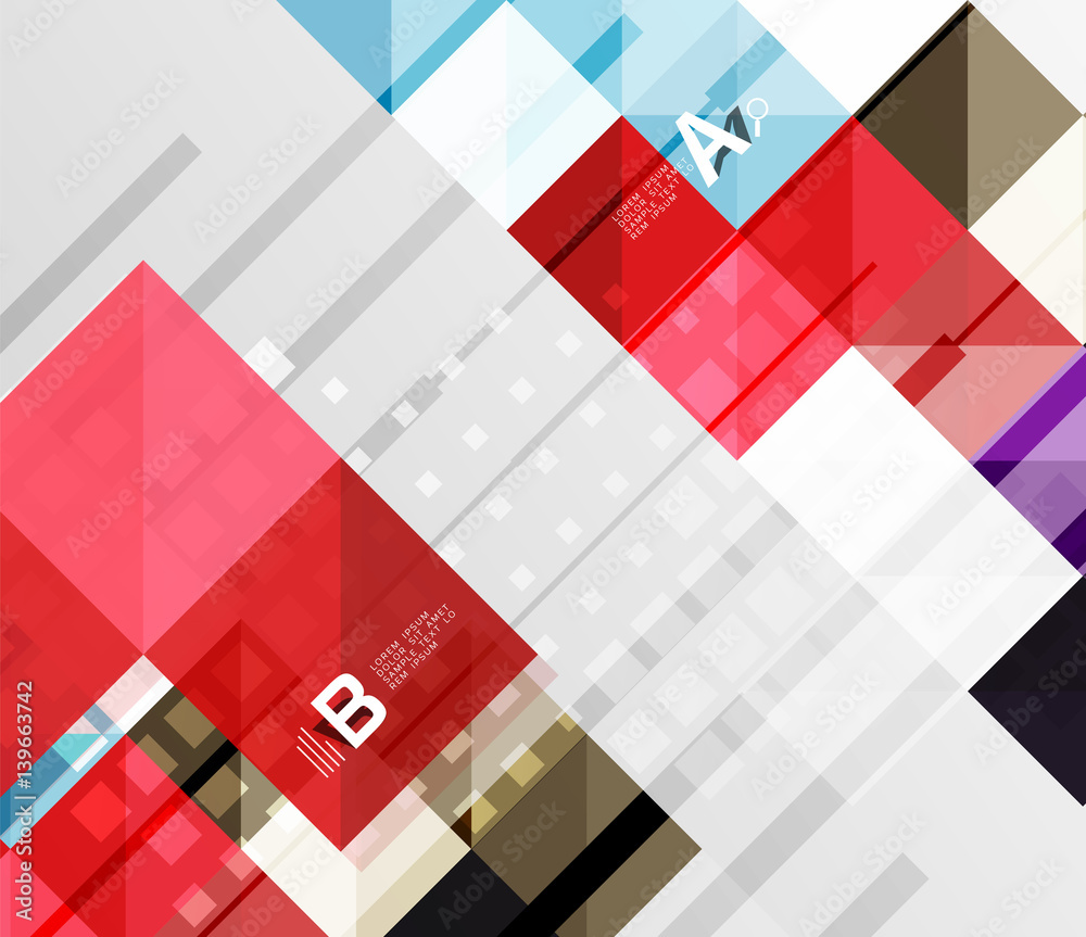 Square elements with infographics and options Square elements with infographics and options