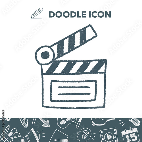 clapboard doodle drawing