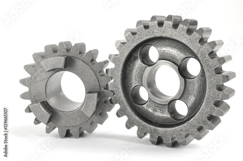 Two metal gears