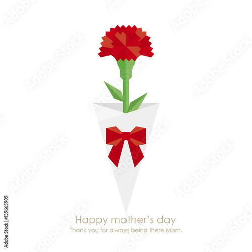 Red carnation of mother's day