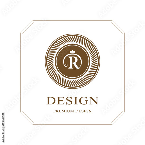Premium Vector  Creative round shape monogram lettermark geb logo design  template