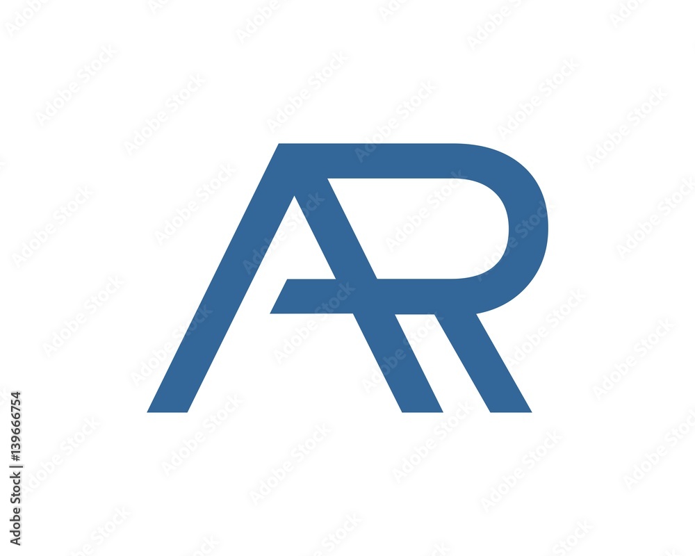 letters A, R, Font