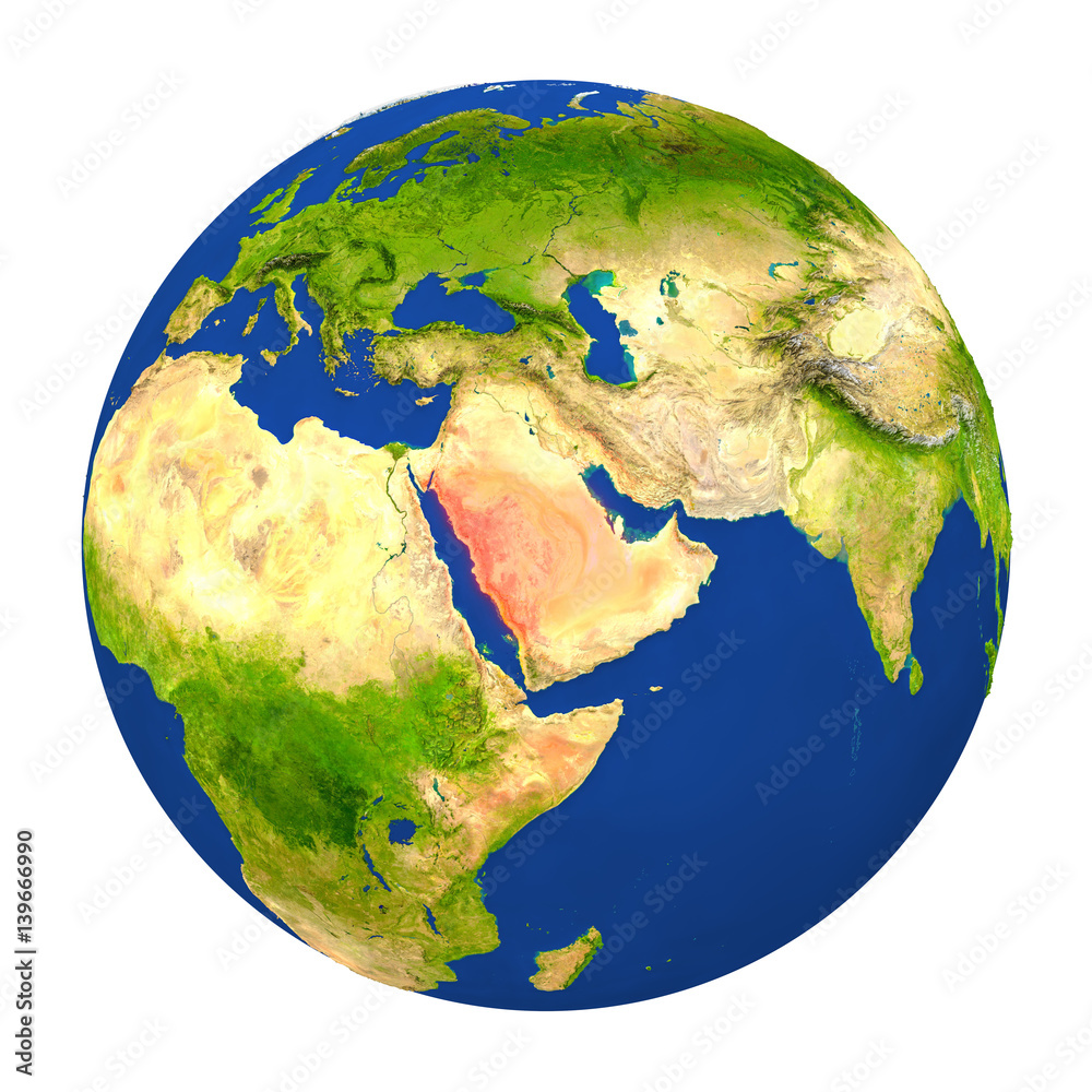 Saudi Arabia highlighted on Earth Saudi Arabia highlighted on Earth