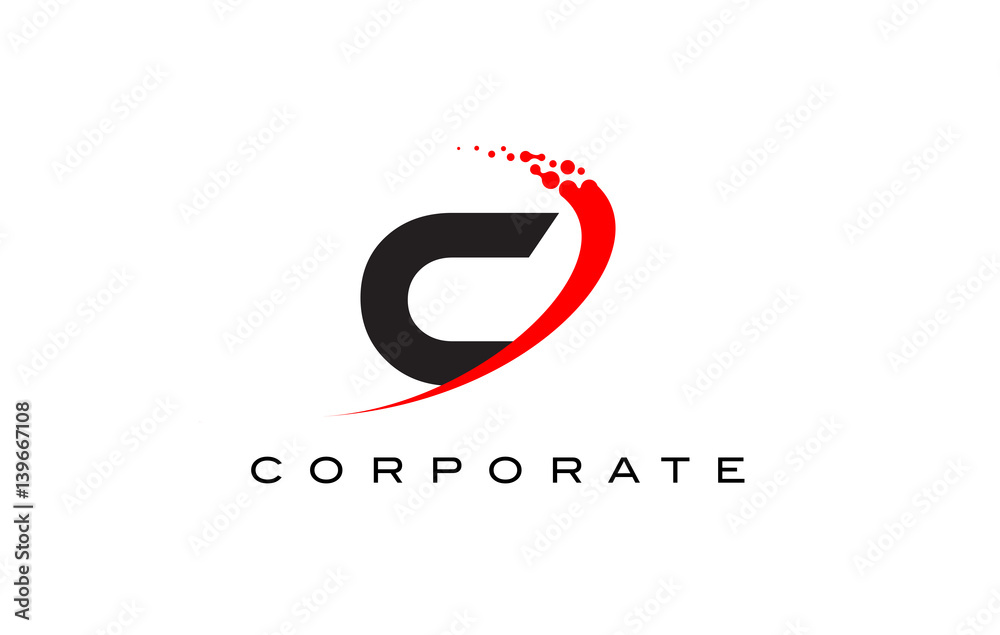 C Modern Letter Logo Design with Swoosh C Modern Letter Logo Design with Swoosh
