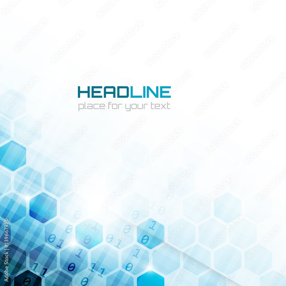 Obraz premium Hexagonal pattern on abstract vector background with place for your content.