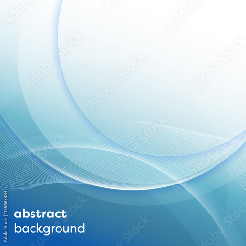 Blue vector business background with abstract circles.