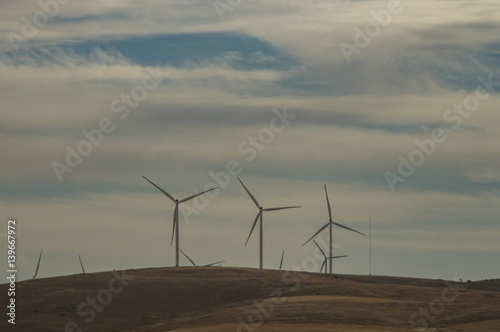 Wind farm power generators in rural South Australia