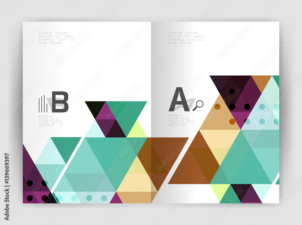Vector triangle print template Vector triangle print template