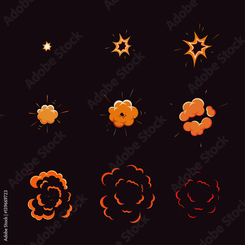 Cartoon explosion boom