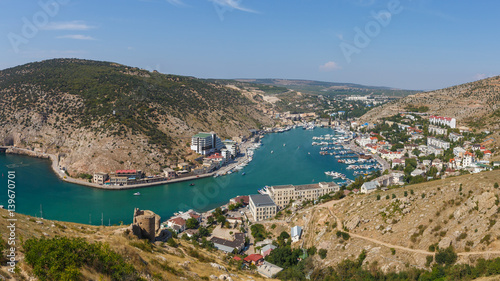 Wide panorama of the Balaklava Bay, near Sevastopol