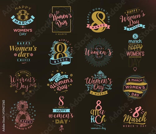 8 March. Womens day background.