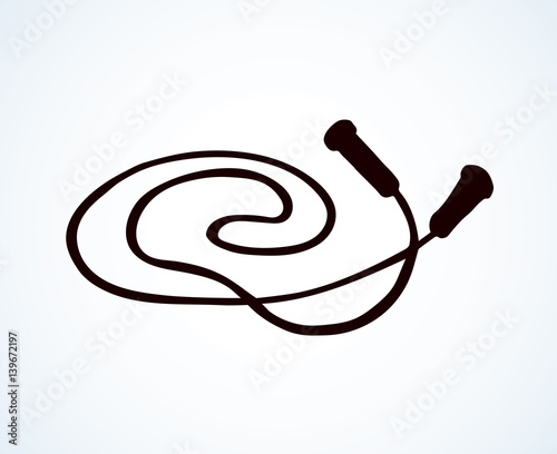 Vector illustration. Skipping rope