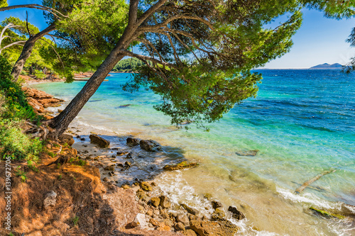 Mediterranean Sea Spain Majorca Beach of Platja de Formentor, beautiful seascape