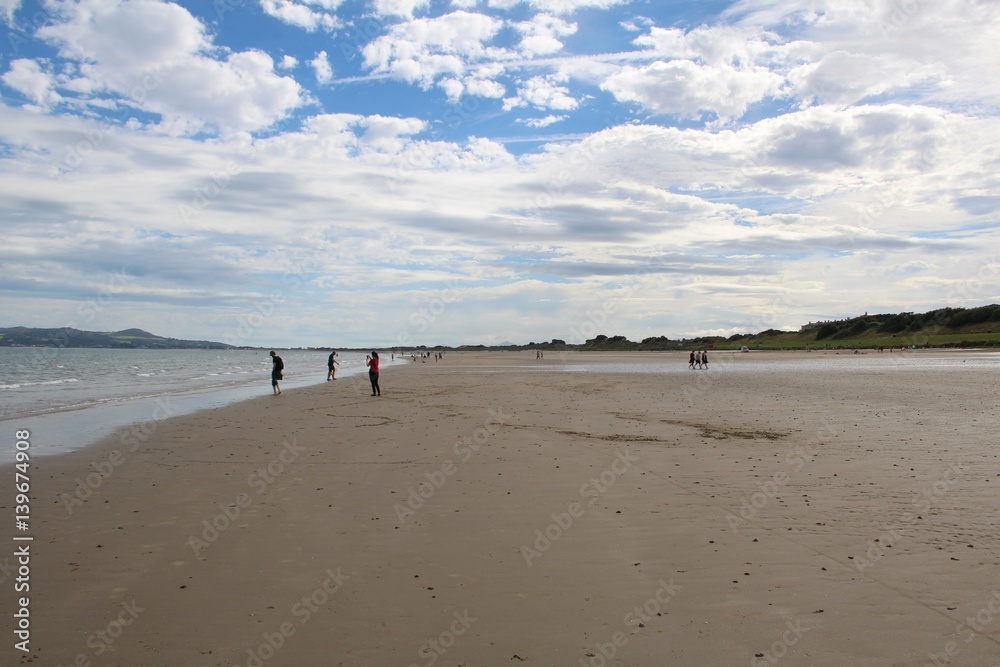 Blue sky at Portmarnock Beach Dublin Ireland