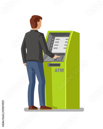 man using cash
