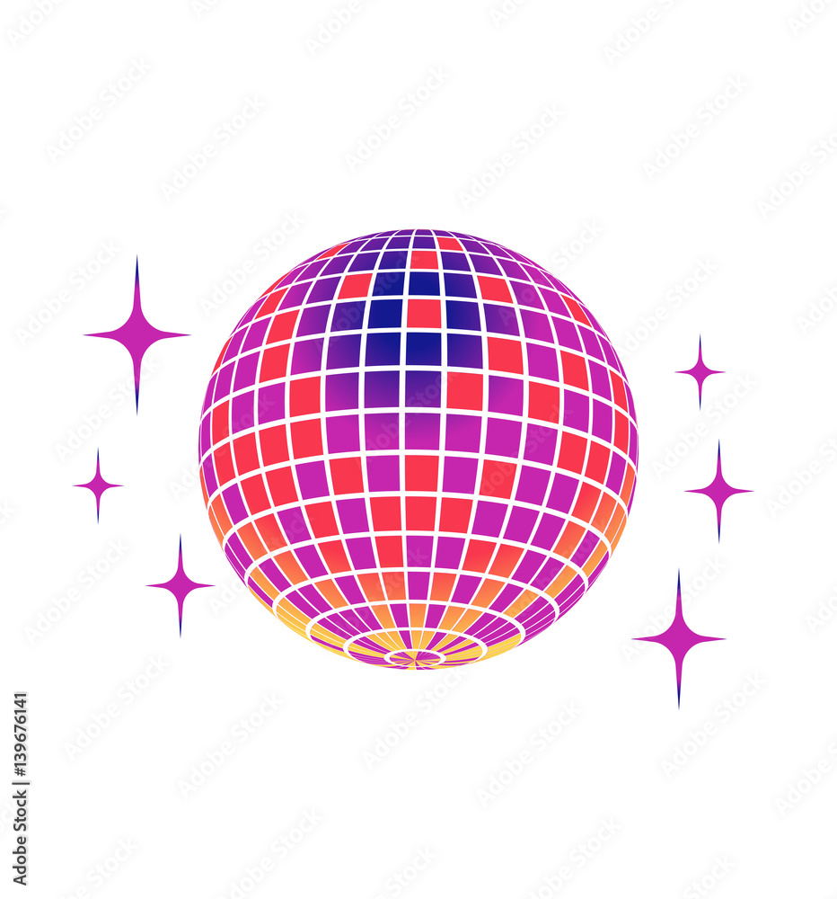 Disco ball Vector icon Disco ball Vector icon