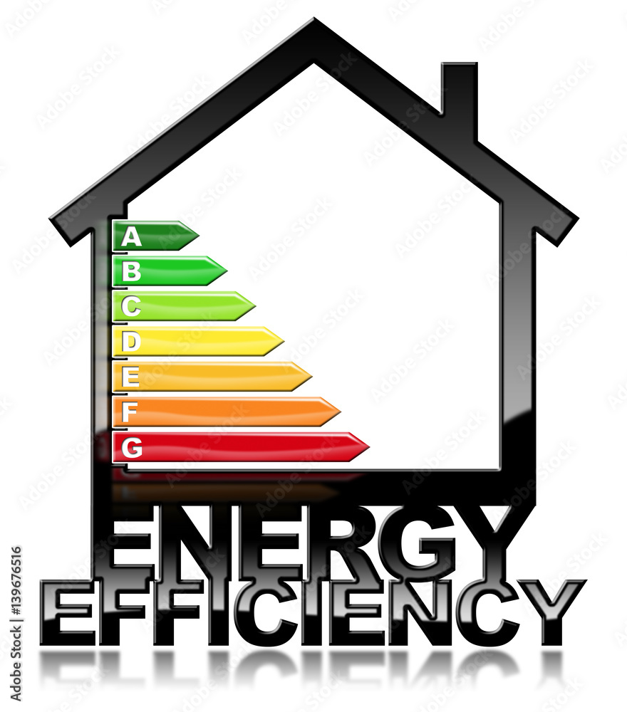 Energy Efficiency - Symbol in the Shape of House Energy Efficiency - Symbol in the Shape of House
