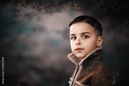 portrait of a handsome little boy