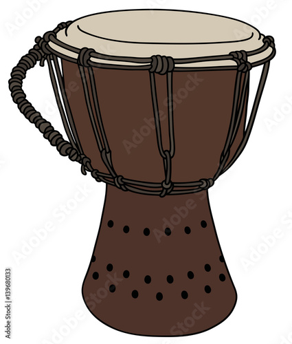 Small wooden natives drum