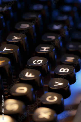 Keyboard of typewriter