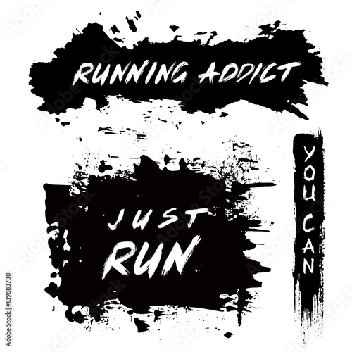 Grunge Motivational Poster Running