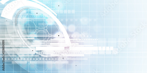 Digital technology world. Business virtual concept. Vector background