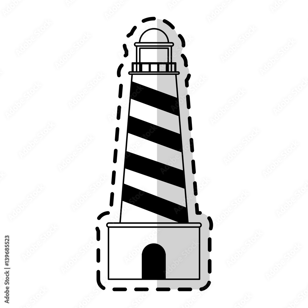 lighthouse nautical icon image vector illustration design 