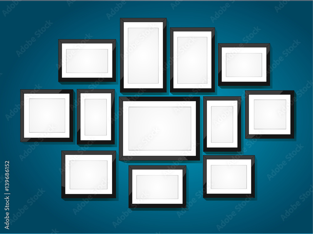 Picture frame vector. Photo art gallery Picture frame vector. Photo art gallery