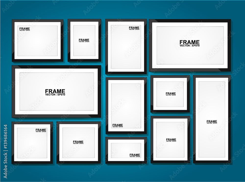 Picture frame vector. Photo art gallery Picture frame vector. Photo art gallery