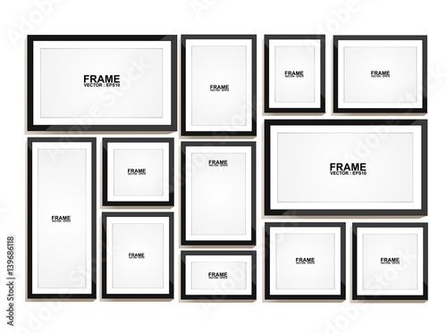 Picture frame vector. Photo art gallery