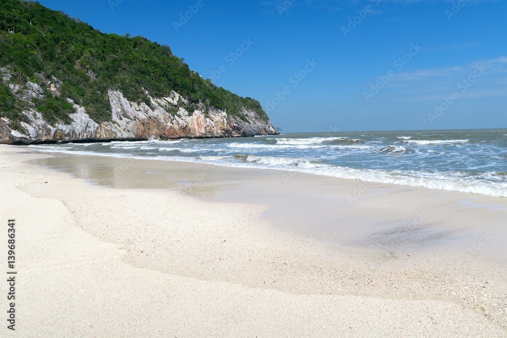 White sand beach khao-sam-roi-yot national Park