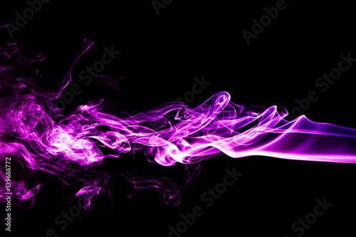 Purple smoke on a black background