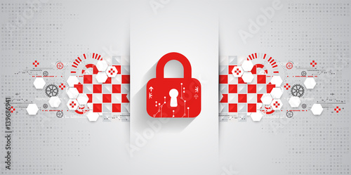 Принти на полотні Red protection background