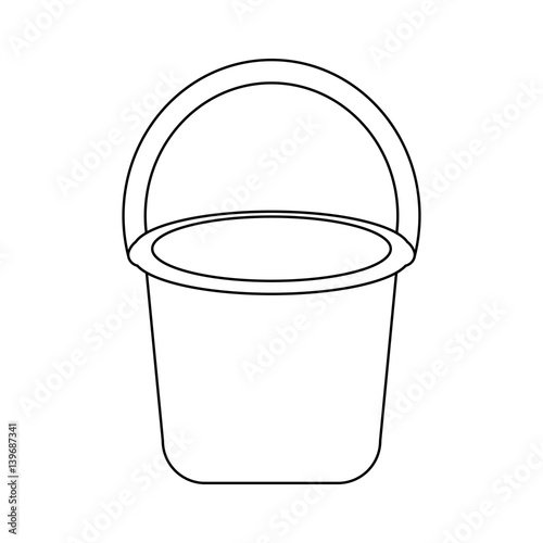 bucket with handle icon image vector illustration design 