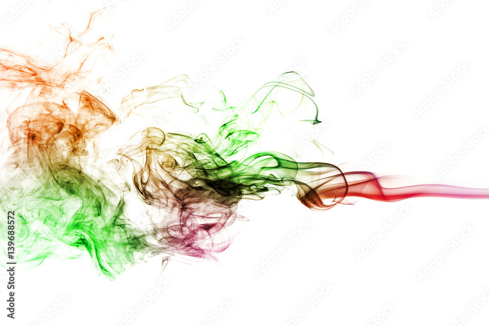 colored smoke isolated on white background colored smoke isolated on white background