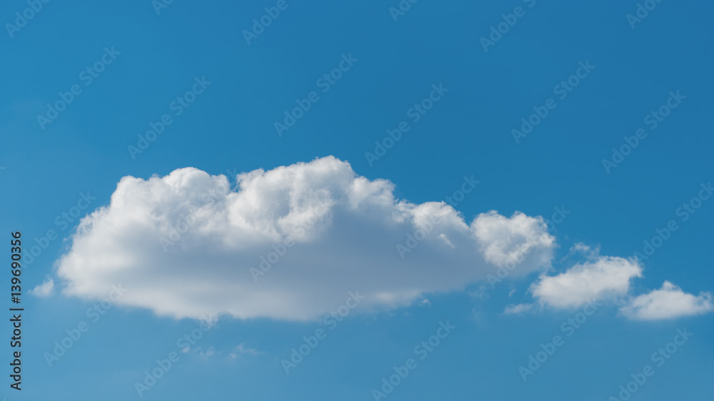 White clouds on blue sky