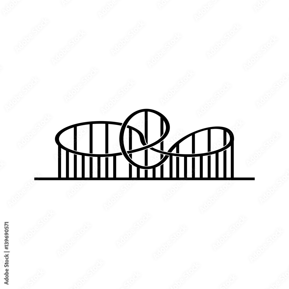Roller coaster vector icon