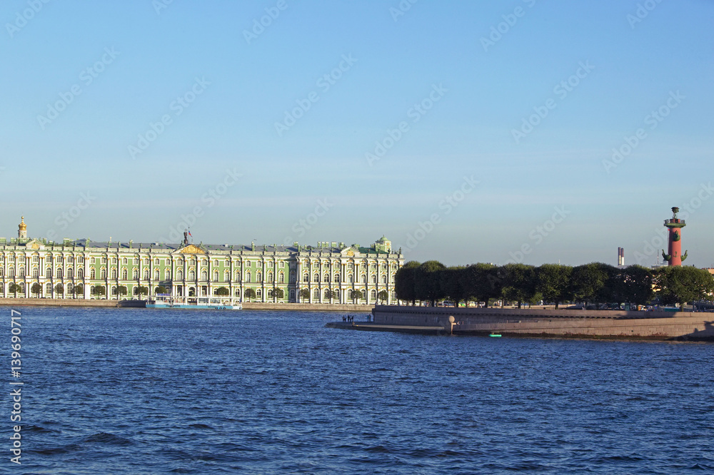 Winter Palace on the Neva River in St. Petersburg, Russian Federation