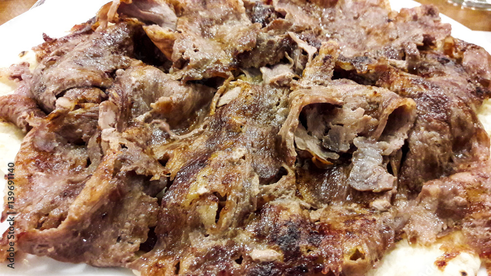 Turkish Traditional Kebab Doner at restaurant. Turkish Traditional Kebab Doner at restaurant.