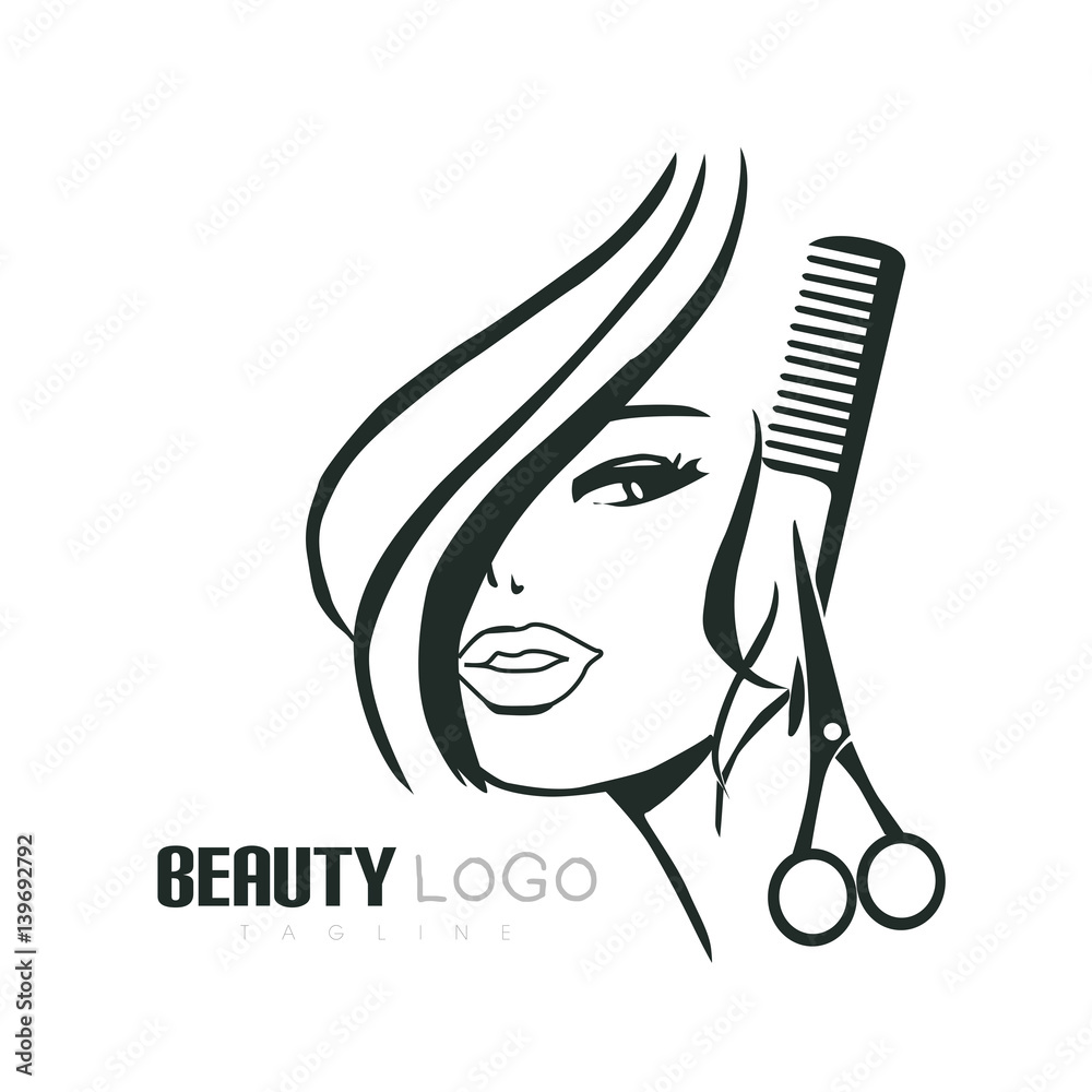Beauty Hair Salon Logo Salon Logo Stock Vector Adobe Stock Beauty Hair Salon Logo Salon Logo Stock Vector Adobe Stock