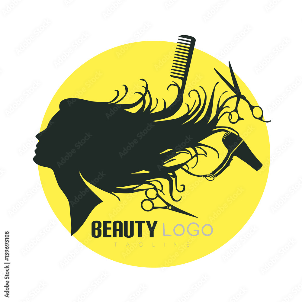 Beauty Hair Salon Logo Salon Logo Stock Vector Adobe Stock Beauty Hair Salon Logo Salon Logo Stock Vector Adobe Stock