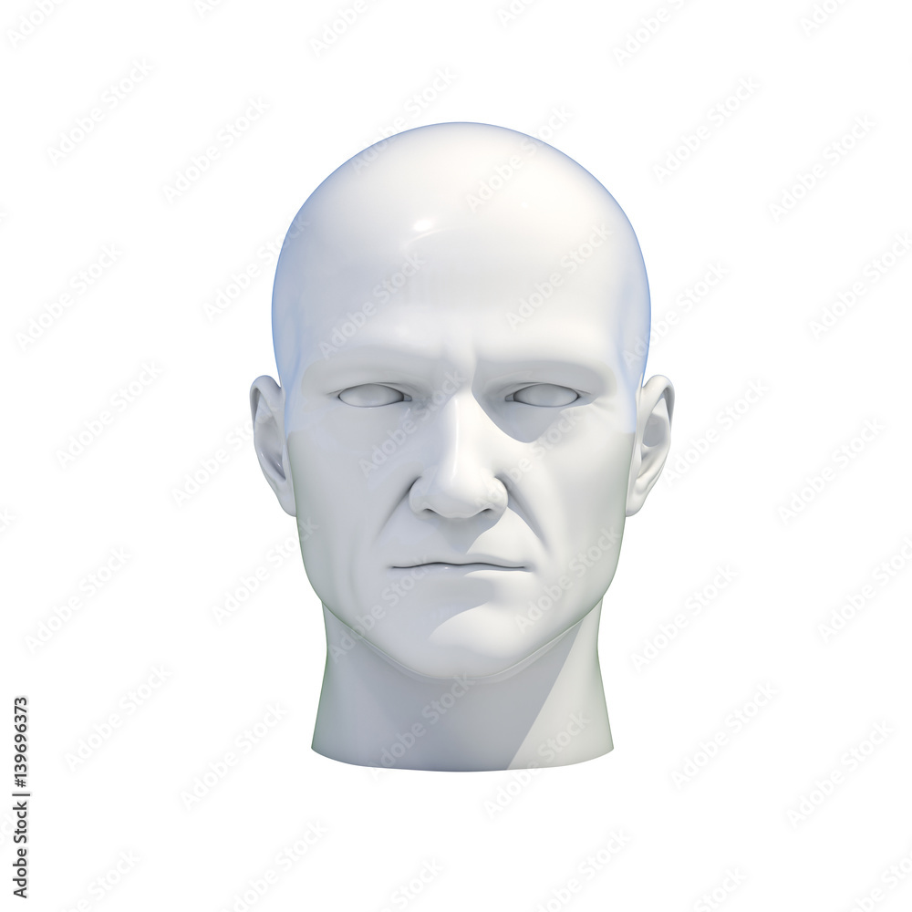 Mannequin Dummy Head Isolated Mannequin Dummy Head Isolated