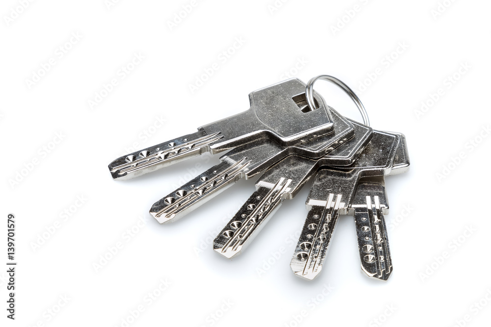 isolated door key on white background isolated door key on white background