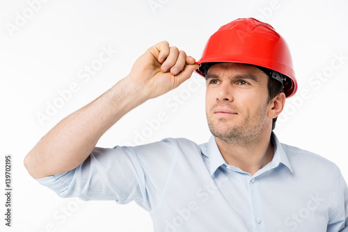 Wallpaper Mural Male architect in hard hat Torontodigital.ca
