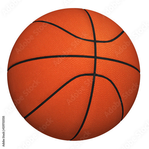 Basketball ball isolated on white background. orange color Basketball ball. 3d render © Aomarch