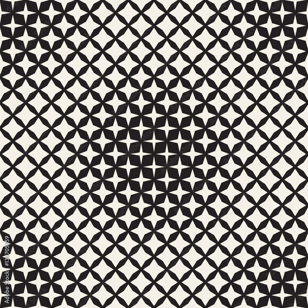 Geometric Seamless Star Shapes Pattern. Halftone Gradient Effect. Stylish Vector Illustration Geometric Seamless Star Shapes Pattern. Halftone Gradient Effect. Stylish Vector Illustration