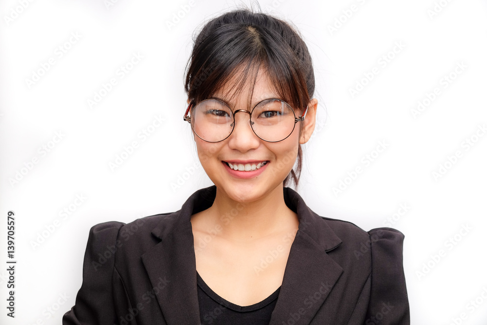 Confident asian business woman wear glasses Confident asian business woman wear glasses