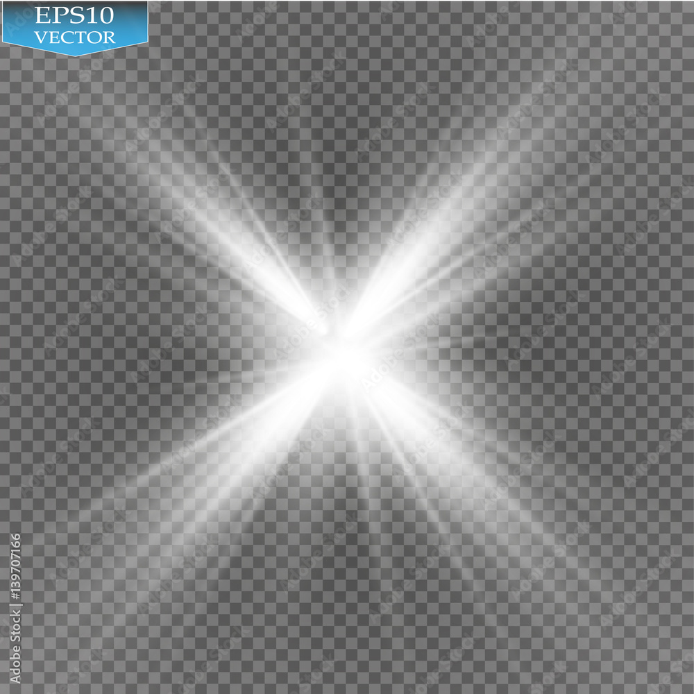 Glow light effect. Star burst with sparkles. Vector illustration. Sun
Glow light effect. Star burst with sparkles. Vector illustration. Sun