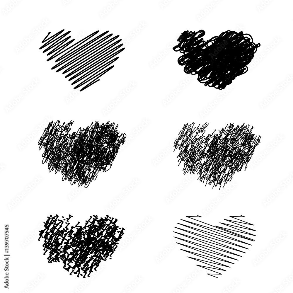 Heart Icon, hand drawn icons and illustrations for valentines and wedding Heart Icon, hand drawn icons and illustrations for valentines and wedding