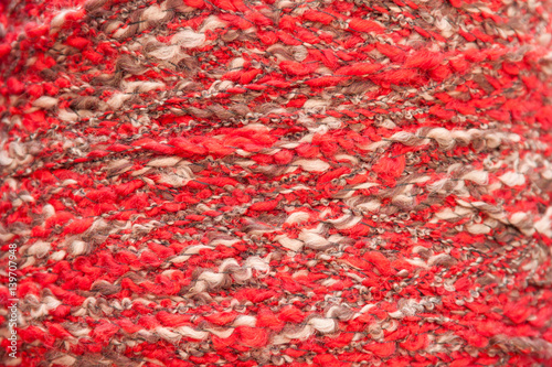 Red yarn coil background